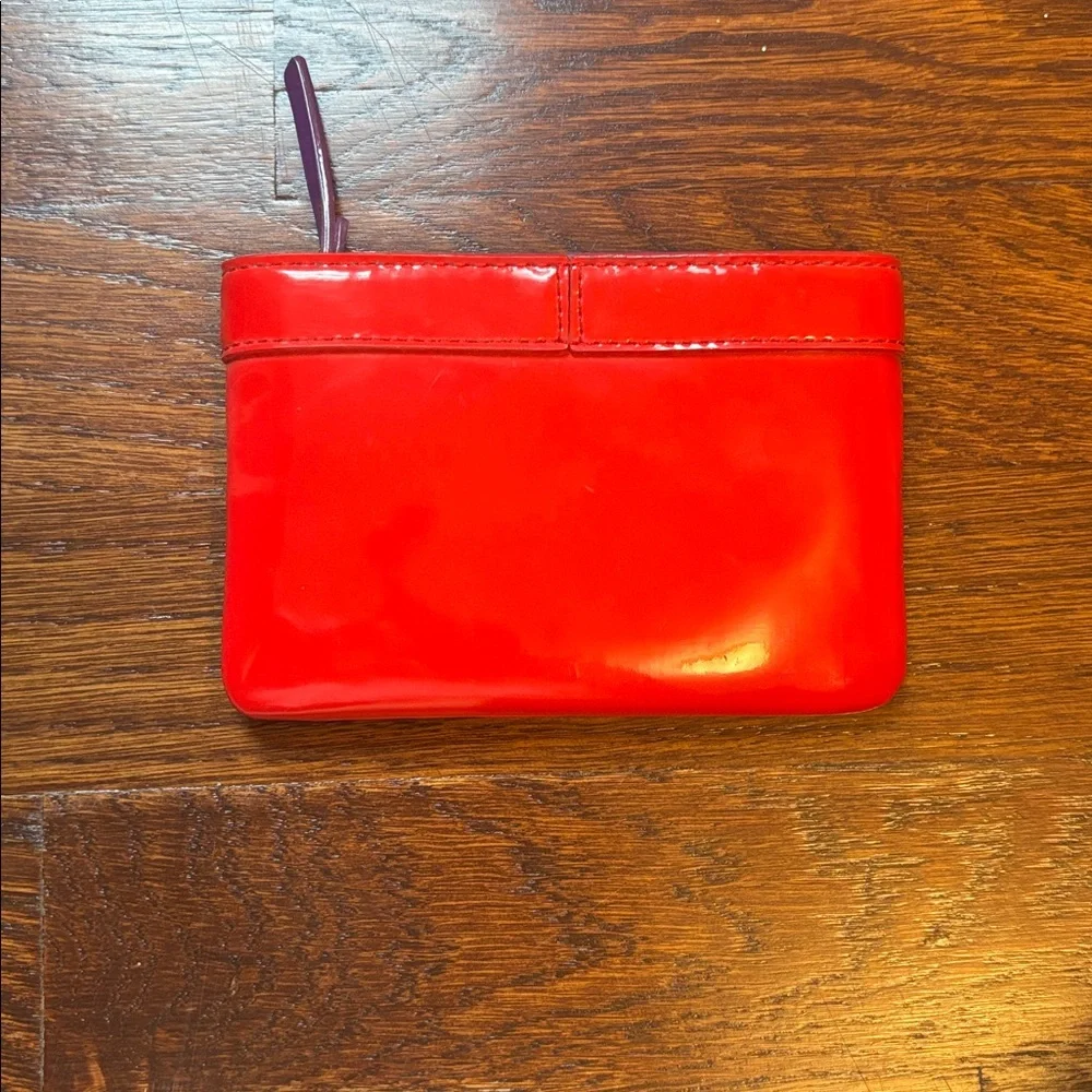 Kate Spade Glossy Red Wallet With Purple Accents - Picture 2 of 6